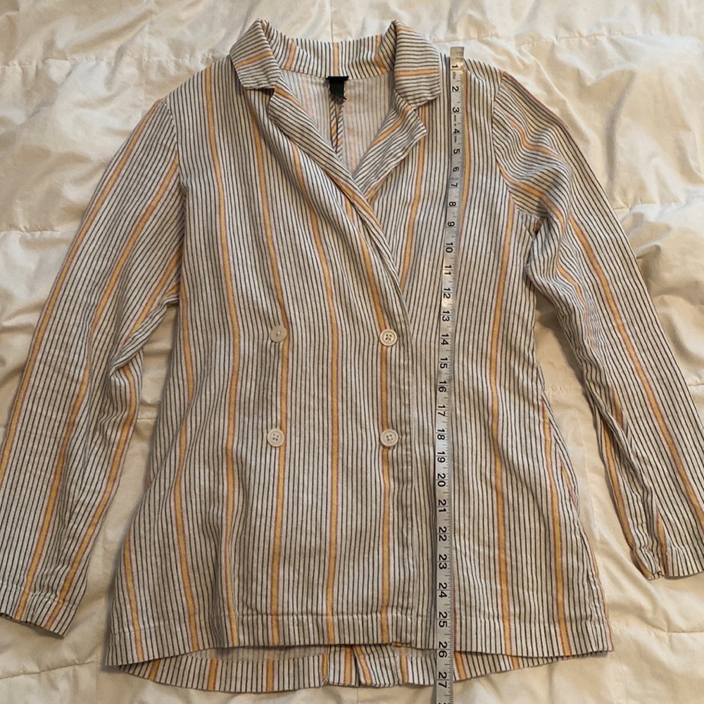 Linen Blend Wild Fable Lightweight Double Breasted Blazer Jacket Size XS - Picture 6 of 10